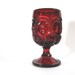 Red Glass Goblet Vintage Moon and Stars L.E. Smith