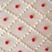 Red on White Candlewick Cotton Chenille Vintage Fabric