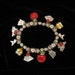 Vintage Enamel School Charm Bracelet Dangling