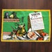 Vintage Kitchen Towel Dish Towel French Parisian Wine Green Yellow Red 1960s