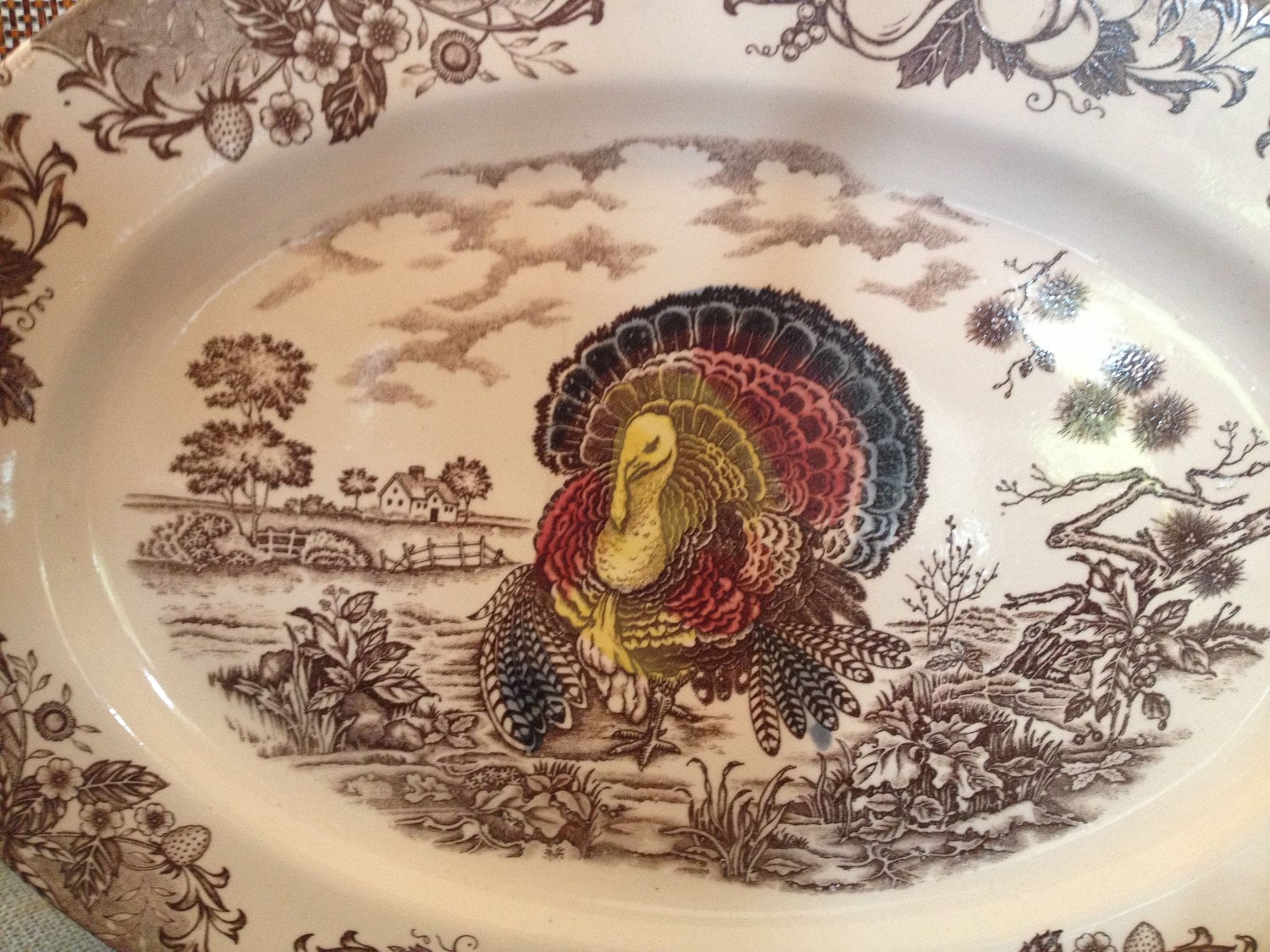 Vintage Turkey Platter from Japan by redposie on Etsy