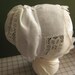 Elizabethan coif - Faux cutwork Linen coif