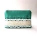 The Honey Coin Purse in emerald cotton - color block