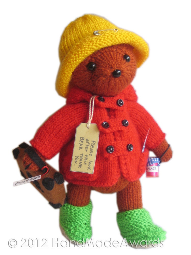 knitting pattern paddington bear