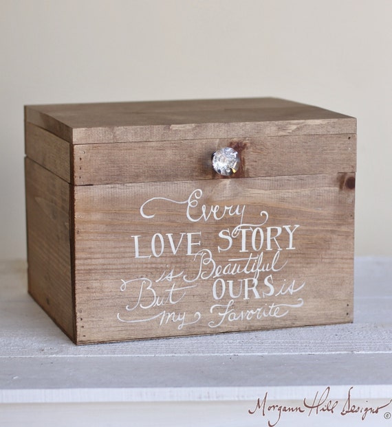 Wedding Card Box Rustic County Barn Love Story Keepsake Box (Item Number MHD20092) by braggingbags