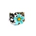 Forget Me Not Brass Filigree Ring. Blue Flower Ring. Resin Flower Jewelry. Adjustable Ring