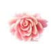 Big Pink Rose Ring. Adjustable. Pink and White Flower. Cocktail Ring. Statement Ring