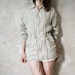 80s 90s slouch pastel SILK blend summer parka jacket - sall, medium