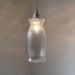 ICICLE - Hanging Pendant Lamp - Upcycled Vintage Clear Textured Glass Vase Lighting Fixture - OOAK BootsNGus Lights