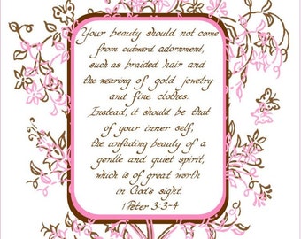 PEACE Excerpt From JOHN 14 8 X 10 Scripture by VintageVerses