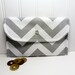 Chevron Wallet for cards and cash Zigzag stripes Storm gray