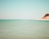 gift under 50 Beach photograph 8x12 turquoise brown nautical print beach photo ocean photography lake michigan fine art print beach decor