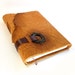 Orange Leather Journal - Pumpkin Orange Leather Cover Notebook