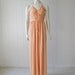 70s Jack Hartley peach ruched DISCO GOWN size small medium