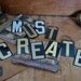 must create, black and white letters, vintage metal letters, sign letters