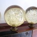 6 vintage knobs, plastic knobs, no. 1, plastic drawer pulls, clear knobs, acrylic drawer pull, unique, unusual, mid century style hardware,