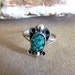 Vintage Sterling Silver Turquoise Chip Ring Size 5