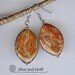 Poppy Jasper Stone Earrings with Oxidized Sterling Silver - Stone Beaded Dangle Earrings - Earthy Natural Stone Jewelry