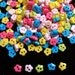 200 pcs - Tiny cherry blossom flower button - mix color - size 4 mm