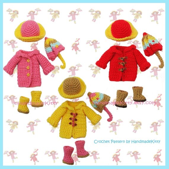 Playing under the Raindrops Amigurumi PDF Crochet Pattern ...