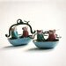 Retro dangle Earrings - Tin toys jewelry - Wanderlust - Childhood's toys inspired, Timeless toys of childhood