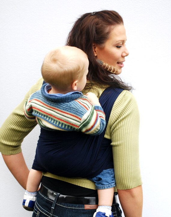 Baby Carrier Wrap Indigo Blue Woven Cotton Gauze BabyEtte