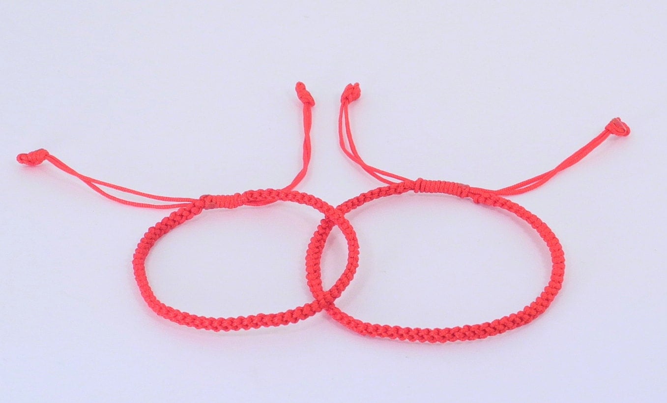 Chinese Good Luck Red String Bracelet Pair