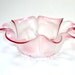 Vintage Mikasa Glass Serving Bowl from the Early 80s. Molded with Raised and Colored Flowers and Leaves Design. Glass appears to be textured