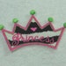 Princess Crown Tiara Iron On Applique Patch Ready to Ship