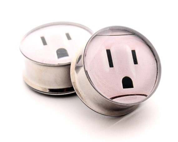 Items similar to Outlet Picture Plugs gauges - 00g, 7/16 ...