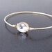 Rhinestone Bangle Bracelet, Katja, Gold Rhinestone Bracelet, Clear Rhinestone Jewelry, Rhinestone Wedding Jewelry, Rhinestone Bridal Jewelry