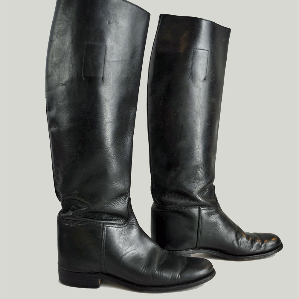 vintage 70s riding boots / Marlborough Black by rockstreetvintage