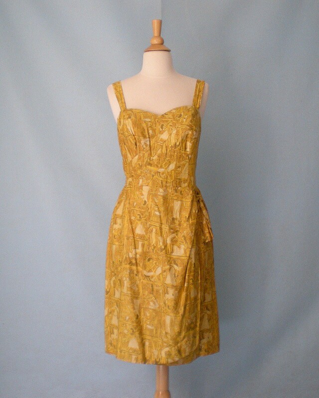 RESERVED RESERVED RESERVED Mustard Yellow Sundress by ChimpVintage