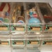 Vintage 1960s-70s Clear Plastic Containers with Sewing Supplies - Treasure Chest of older Sewing Supplies -Thread Zippers Buttons Thimble