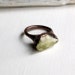 Copper Ring Brazilianite Yellow Green Olive Chartreuse Raw Gem Stone Artisan Handmade