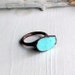 Copper Ring Turquoise December Birthstone Handmade Ring Simple Raw Robins Egg Blue