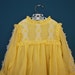 Vintage 1960s Child's Yellow Dress with Daisies- Size 5