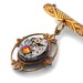 RESERVED FOR RLP - Steampunk Medal Brooch, Vintage Watch Movement & Antique Engraved Gold Bar Pin