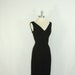 On Hold........1960's Dress - SILHOUETTE Vintage Black Low Illusion Back Sleeveless V Neck Sexy Cocktail Party Frock