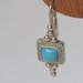 Vintage Turquoise and Silver Pierced earrings