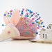 Pincushion, Bunny, upcycled wool, vintage, handmade, Bonnie Bunny