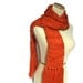 Sale Tangerine Tango Hand Knit Scarf, Orange Scarf, Winter Scarf, Knit Scarf, Fiber Art, Womens Scarf, Fashion Scarf, Gift ideas