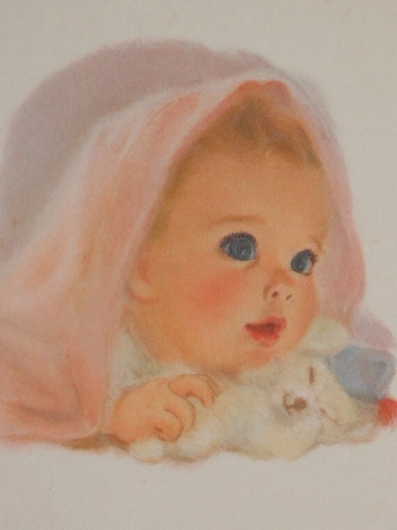 Vintage Baby Print American Beauties by Frances Hook Small