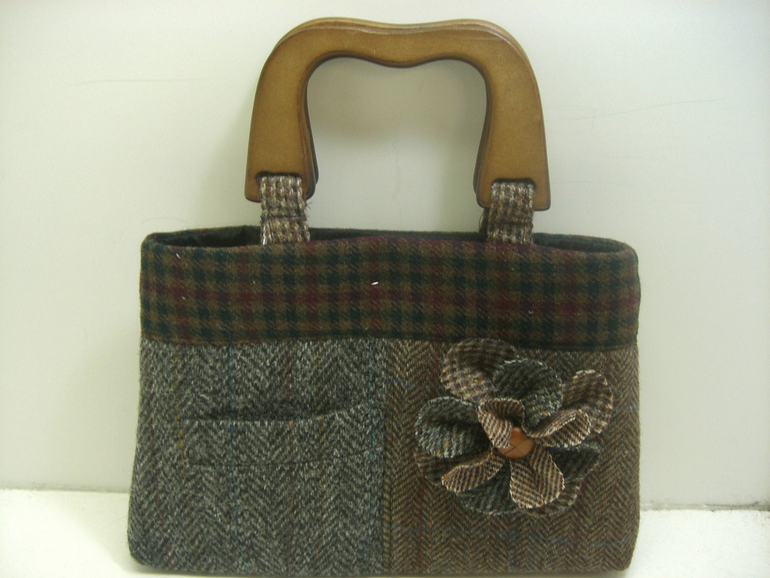 Clutch Purse Eco Friendly Recycled wool Suit Coat Ready