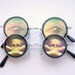 Halloween Accessories - Hologram Circle Sunglasses - 90s grunge - Skull Love or Eyes