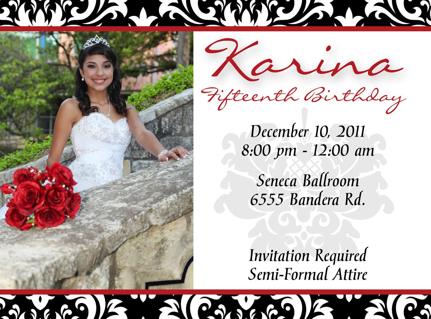 Quinceanera Invitations With Picture 4