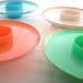Hi Snack Trays, 4 Bold 60s Space Age Colors Picnic TV Trays