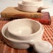 Robert Weiss Soup and Cracker Bowls, Set of 2, Speckled White Vintage