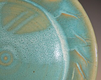 Green Ceramic Platter, Ceramic Serving Platter, Pottery Handmade, Pottery Platter, Ceramics and Pottery, Turkey Platter