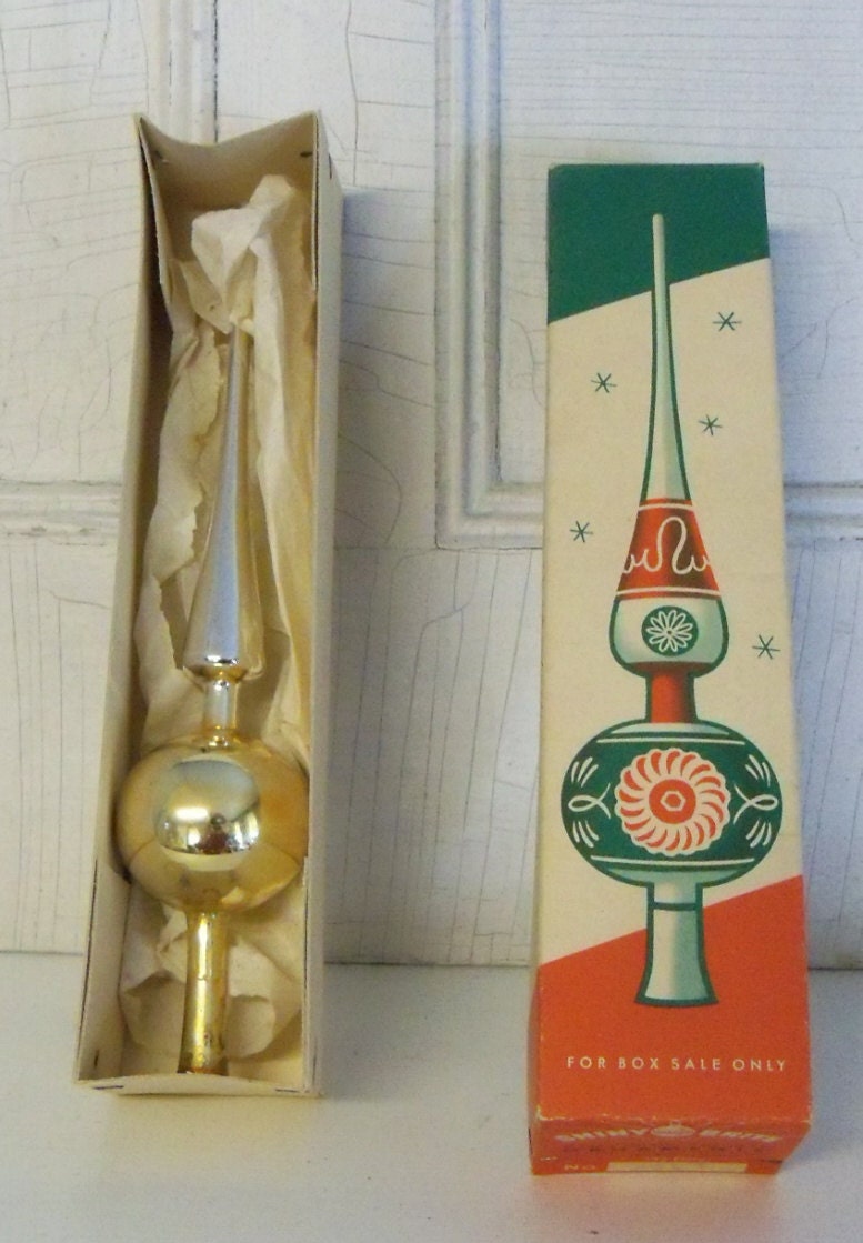 Vintage Christmas Tree Topper Shiney Brite with original box